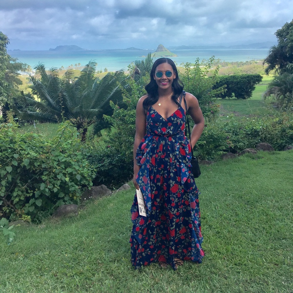 Fame and Partners Floral Bustier Dress